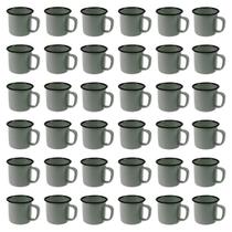 Xícara Caneca Esmaltada Retro 350ml Cinza Café Chá 36 Peças Cinza Xícara Caneca Esmaltada Retro 350ml Cinza Café Chá 36 Peças Cinza