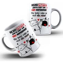 Xícara Caneca Personalizada de Porcelana Cerâmica Dia dos Namorados Divertida Casal Flor kee md1