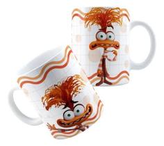 Xícara Caneca Personalizada Porcelana Filme Emoçoes Divetid ament alegria ansiedade