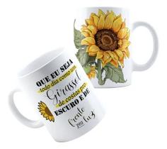 Xícara Caneca Personalizada Porcelana Gospel Religiosa Girassol Fé De Frente Para Luz Xícara Caneca Personalizada Porcelana Gospel Religiosa Girassol Fé De Frente Para Luz
