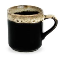 Xícara Canequinha de Café Porcelana Preta Borda 60ML 1 Unid