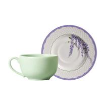 Xícara Chá c/Pires Mint Páscoa Lolly 250ml Alleanza - Unid.