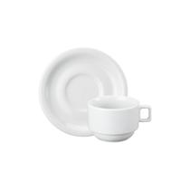 Xicara Chá com Pires 200 ml Porcelana Schmidt - Mod. Protel