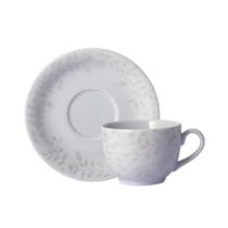 Xícara Chá com Pires 200ml Porcelana Schmidt - Dec. Guaporé 2395