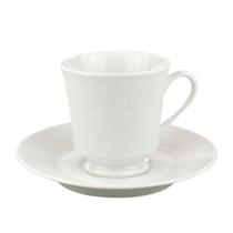 Xícara Chá Com Pires 200ml Porcelana Schmidt - Dec. Noiva 2248