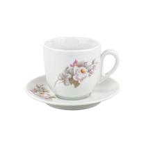 Xícara Chá Com Pires 250ml Porcelana Schmidt - Dec. Eterna Pampa E351