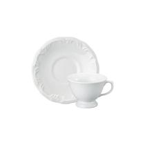 Xícara Chá Pires 20 Linha Pomerode Branco Porcelana Schmidt Xícara Chá Pires 20 Linha Pomerode Branco Porcelana Schmidt