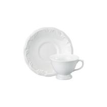 Xícara Chá Pires 20 Linha Pomerode Branco Porcelana Schmidt Xícara Chá Pires 20 Linha Pomerode Branco Porcelana Schmidt
