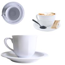 Xícara com Pires Branco Caneca em Melamina Para Café 170ml