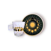 Xícara de Café 50 ml com Pires Via Mística Ouro Intenso Xícara de Café 50 ml com Pires Via Mística Ouro Intenso