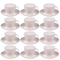 Xícara de café com pires 110ml Gourmet marmorizado com 12 unidades Plasutil ref.369 Xícara de café com pires 110ml Gourmet marmorizado com 12 unidades Plasutil ref.369