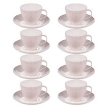 Xícara de café com pires 110ml Gourmet marmorizado com 8 unidades Plasutil ref.369 Xícara de café com pires 110ml Gourmet marmorizado com 8 unidades Plasutil ref.369
