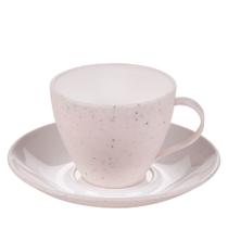 Xícara de café com pires 110ml Gourmet marmorizado Plasutil ref.369 Xícara de café com pires 110ml Gourmet marmorizado Plasutil ref.369