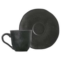 Xicara De Café Com Pires 120Ml Orgânico Carbon Porto Brasil