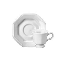Xicara de cafe com pires 60ml branca prisma - schmidt Xicara de cafe com pires 60ml branca prisma - schmidt