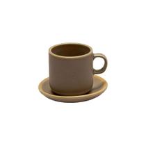 Xícara De Café Com Pires Citrino Esmalte Reagente Bold 90Ml - Germer Xícara De Café Com Pires Citrino Esmalte Reagente Bold 90Ml - Germer