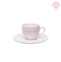 Xícara de Café com Pires Mia Quartzo em Porcelana 75ml - Oxford