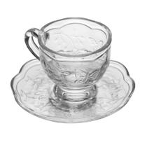 Xicara de Cafe com Pires New Butterfly 80ml Cristal Ecologico - Lyor Xicara de Cafe com Pires New Butterfly 80ml Cristal Ecologico - Lyor