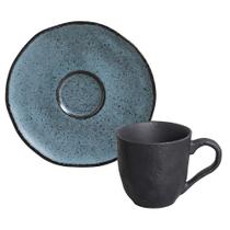 Xícara de Café com Pires Orgânico Petroleum 120ml 1 pç 351481301 - Porto Brasil