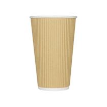 Xícara de café Karat Ripple, papel kraft isolado de 16 onças e 500 unidades
