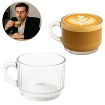 Xícara de Café Lines em Vidro 90ml Elegância e Praticidade