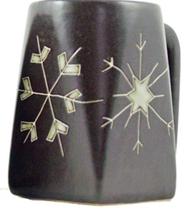 Xícara de café MARA STONEWARE COLLECTION 350ml Snowflakes Design
