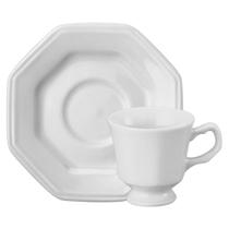 Xícara de Café Prisma com Pires de Porcelana Schmidt 60 ml