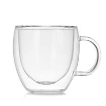 Xícara de Café Wokex de Vidro com Parede Dupla - Resistente ao Calor (140ml)