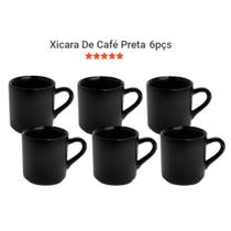 Xicara de cafezinho e chá jogo em porcelana conjunto com 6 peças - CR Porcelanas