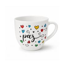 Xicara De Cerâmica " Paz " Para Café e Chá 170ml