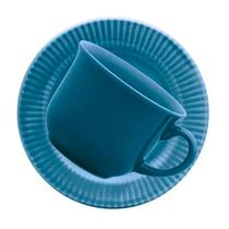 Xícara de Chá 200ml com Pires Canelé Azul Porcelana 135914 - Biona