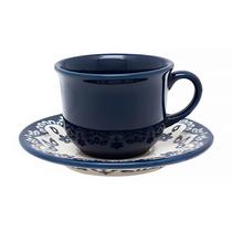 Xícara de Chá 200ml com Pires Floreal Energy Porcelana 061550 - Oxford