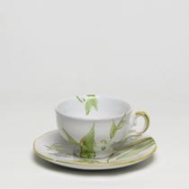 Xícara de chá c/ pires borboleta com libélula Luiz Salvador