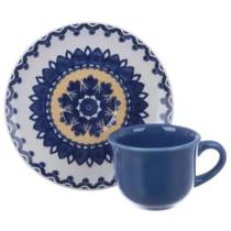 Xícara de Chá com Pires 200ml Floreal La Carreta Oxford