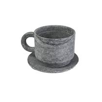 Xícara de Chá com Pires em Pedra Sabão Servir Decorar 200ml