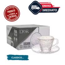 Xícara de Chá de Cristal Martelado com Pires Petra 180ml Sofisticação e Brilho para sua Mesa! Xícara de Chá de Cristal Martelado com Pires Petra 180ml Sofisticação e Brilho para sua Mesa!