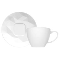 Xícara de Chá Edros Germer com Pires de Porcelana 230 ml Xícara de Chá Edros Germer com Pires de Porcelana 230 ml