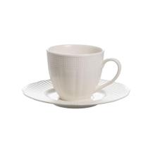 Xícara de Chá Perle 190ml em Porcelana New Bone China para Mesa Posta Branco L'Hermitage