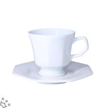 Xícara de Chá Prisma com Pires de Porcelana 200 ml Schmidt