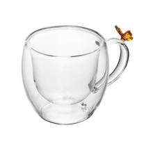 Xícara de Chá Sun Garden Borboleta 180ml Vidro Borossilicato Wolff