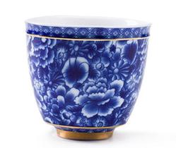 Xícara de chá Wokex Chinese Jingdezhen Porcelana Azul e Branca 12