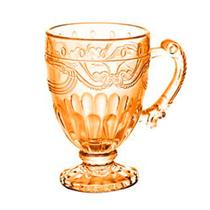 Xícara de Cristal Imperial Âmbar Metalizado 190ml - Lyor