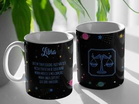 Xicara de porcelana 325ml signo libra ref0008 - casa fé Xicara de porcelana 325ml signo libra ref0008 - casa fé