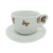 Xicara De Porcelana C Pires Borboleta Colors 70ml Sortidas Xicara De Porcelana C Pires Borboleta Colors 70ml Sortidas