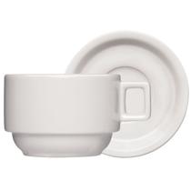 Xícara de Porcelana Chá Café 210ml com Pires Bar Hotel Germer Branca Restaurante Xícara de Porcelana Chá Café 210ml com Pires Bar Hotel Germer Branca Restaurante
