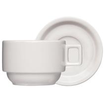 Xícara de Porcelana Chá Café 210ml com Pires Bar Hotel Germer Branca Restaurante Xícara de Porcelana Chá Café 210ml com Pires Bar Hotel Germer Branca Restaurante