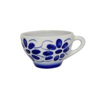 Xicara De Porcelana Para Chá, Pintada A Mão - Colonial 120Ml - Porcelana monte sião