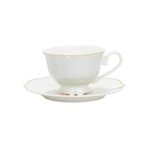 Xícara e Pires Para Café Em New Bone China 80Ml Royal Classic L'Hermitage