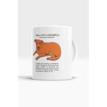 Xícara+embalagem Presente Vira Lata Caramelo Simpatia Amor