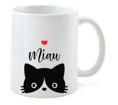 Xícara Gato Miau Meow Gatinho Gata